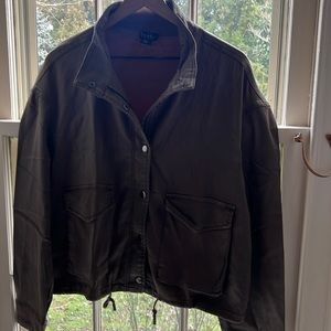 Nicole Miller light weight olive green jacket size L